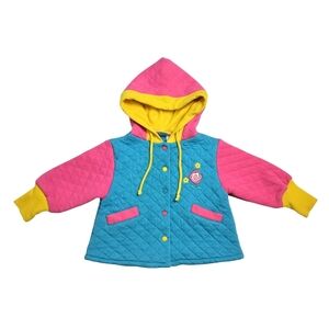 Vintage 80s/90s Babycrest Color-Block Quilted Jacket - 12M